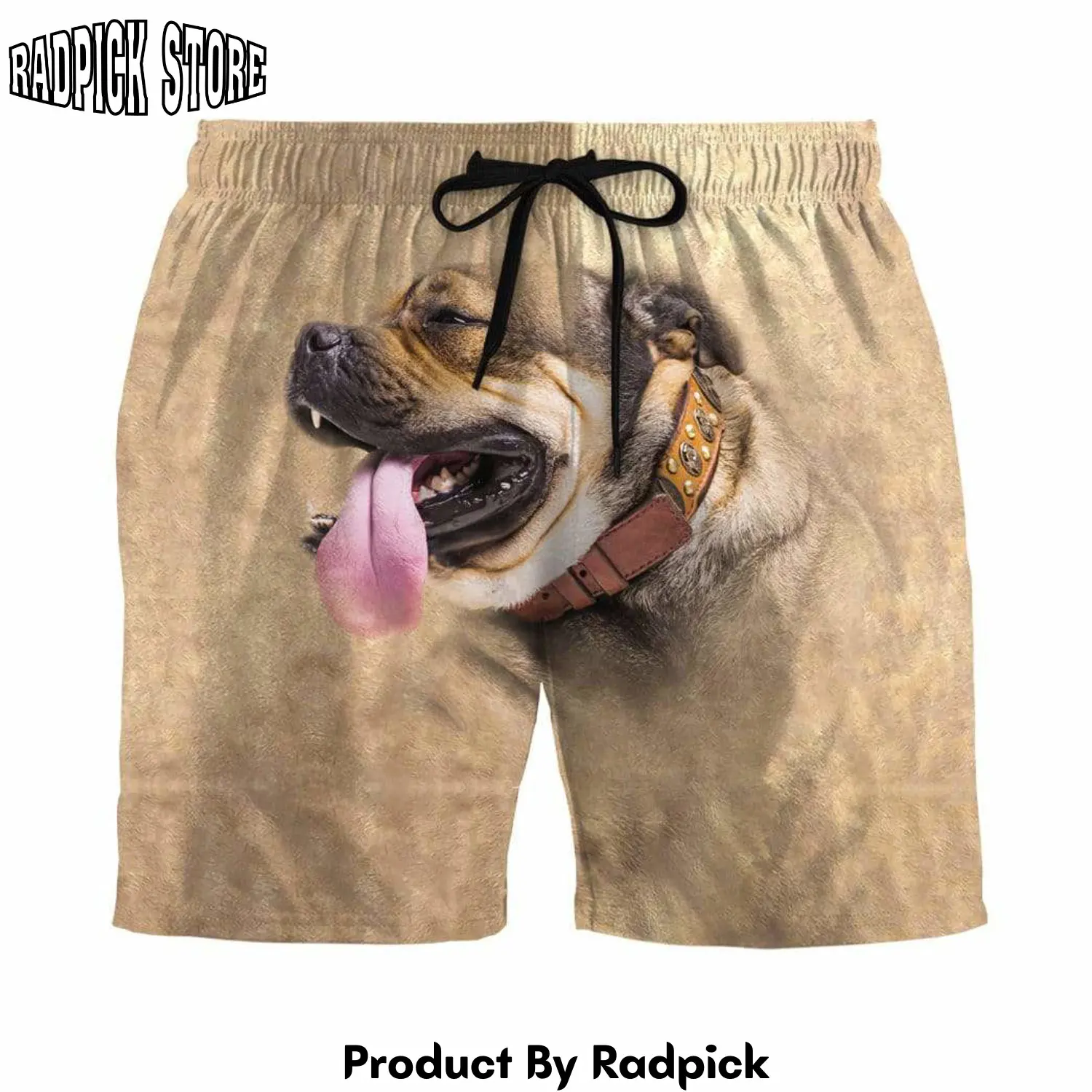 Radpick 3d it is not my tongue bulldog custom summer beach shorts swim trunks rp631430